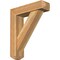 Ekena Millwork Traditional Craftsman Rough Sawn Bracket w/ Offset Brace, Western Red Cedar, 6"W x 22"D x 26"H BKT0604X22X26TRA04RWR - alternate 1